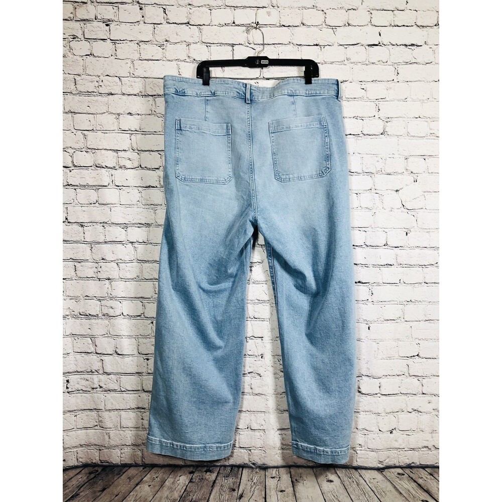 Old Navy Women's Plus Size Extra High-Waisted Mariner Wide-Leg Jeans Size 20 - Picture 7 of 8